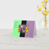 Blume für Lila Stiefmütterchen mit Inspiration Karte (Gelbe Blume)