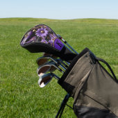 Blume für lila und Gold Golf Headcover (In SItu)