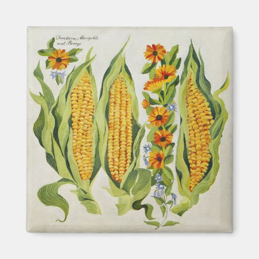 Blume für Mais und Knochenmark 2014 Magnet (Vorne)