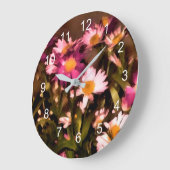 Blume für meine Freunde Große Wanduhr (Winkel)