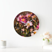 Blume für meine Freunde Große Wanduhr (Zuhause)