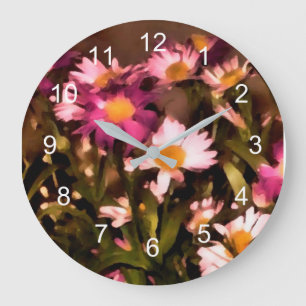 Blume für meine Freunde Große Wanduhr