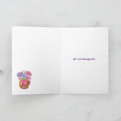 Blume für meine Valentine 5" x 7" Faltkarte Karte (Innenseite)