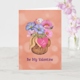 Blume für meine Valentine 5" x 7" Faltkarte Karte