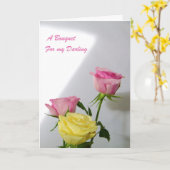 Blume für meinen Schatz. Karte (Gelbe Blume)