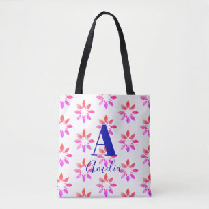 Blume für Monogramm; rückwirkendes Muster für Wass Tasche
