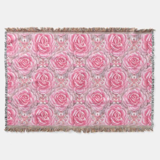 Blume für Musterflorale Rose Decke (Vorderseite)