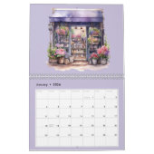 Blume für niedliche Aquarelle Monatlich Kalender (Jan 2026)