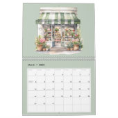Blume für niedliche Aquarelle Monatlich Kalender (Mär 2026)