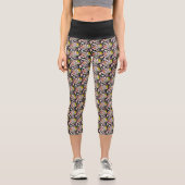 Blume für niedliche Igel Capri Leggings (Vorderseite)
