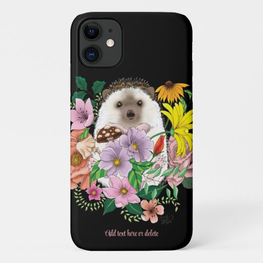 Blume für niedliche Igel Case-Mate iPhone Hülle (Rückseite)