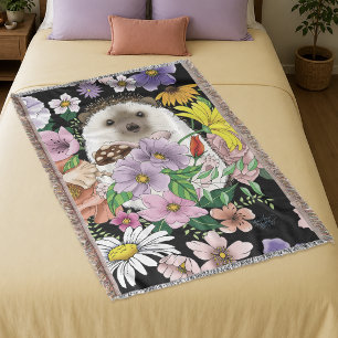 Blume für niedliche Igel Decke
