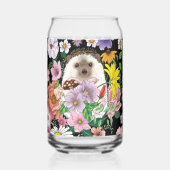 Blume für niedliche Igel Dosenglas (Vorderseite)