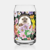 Blume für niedliche Igel Dosenglas (Rückseite)