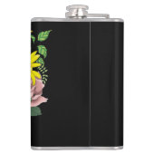 Blume für niedliche Igel Flachmann (Rückseite)