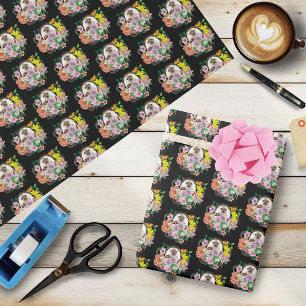 Blume für niedliche Igel Geschenkpapier