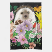 Blume für niedliche Igel Geschirrtuch (Vertikal)