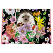 Blume für niedliche Igel Große Geschenktüte (Vorderseite)