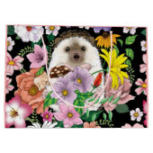 Blume für niedliche Igel Große Geschenktüte (Rückseite)