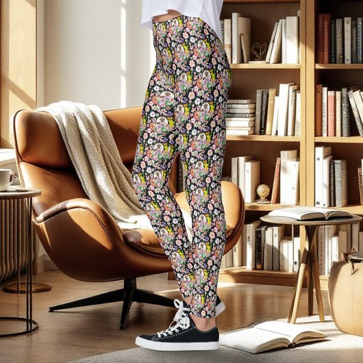 Blume für niedliche Igel Leggings