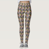 Blume für niedliche Igel Leggings (Vorderseite)
