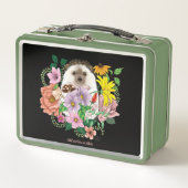 Blume für niedliche Igel Metall Brotdose (Vorderseite)