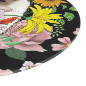 Blume für niedliche Igel Schneidebrett (Ecke)