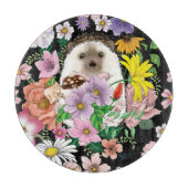 Blume für niedliche Igel Schneidebrett (Vorderseite)