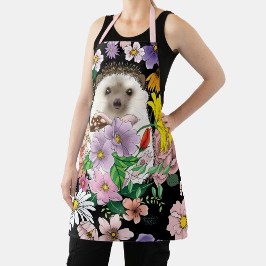 Blume für niedliche Igel Schürze (InSitu)