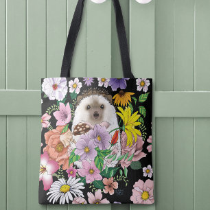 Blume für niedliche Igel Tasche