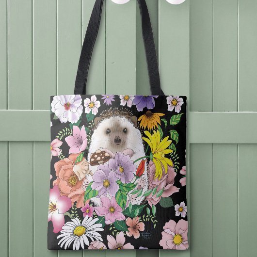 Blume für niedliche Igel Tasche