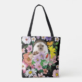 Blume für niedliche Igel Tasche (Rückseite)