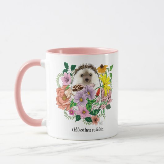 Blume für niedliche Igel Tasse (Links)