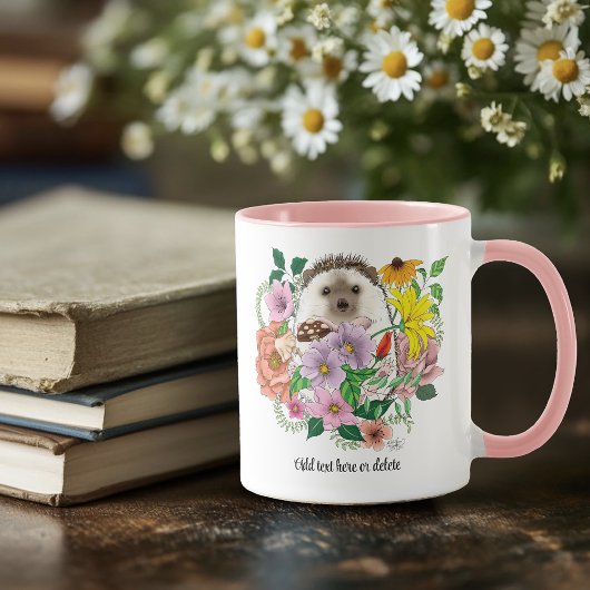 Blume für niedliche Igel Tasse