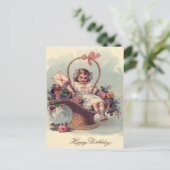 Blume für niedliche kleine Mädchen Postkarte (Stehend Vorderseite)