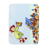 Blume für niedliche Landbewohner Magnet (Vertikal)