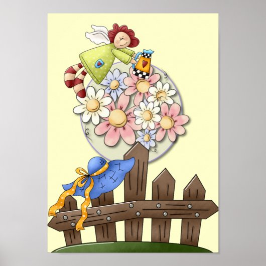 Blume für niedliche Landbewohner Poster (Vorne)