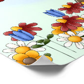 Blume für niedliche Landbewohner Poster (Ecke)