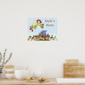 Blume für niedliche Landbewohner Poster (Küche)