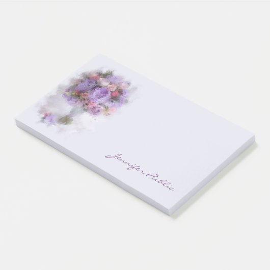 Blume für Ölfarben handgeschriebene Skriptvorlagen Post-it Klebezettel (angewinkelt)