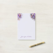 Blume für Ölgemälde Elegante Vorlage handschriftli Post-it Klebezettel (Auf Schreibtisch)