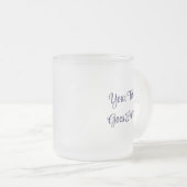 Blume für Oma Mattiert Glass Stiefmütterchen Kaffe Mattglastasse (VorderseiteRechts)