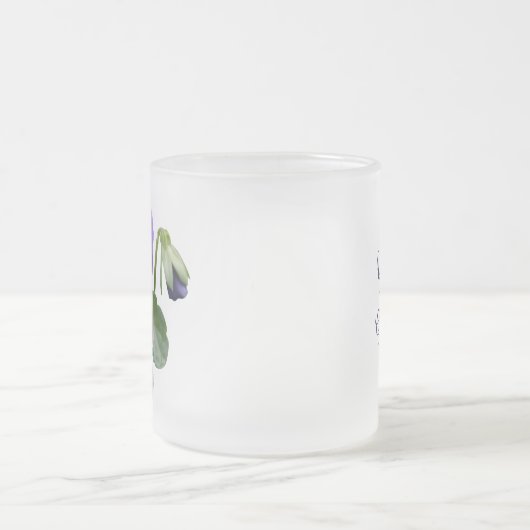 Blume für Oma Mattiert Glass Stiefmütterchen Kaffe Mattglastasse (Mittel)
