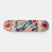 Blume für Pastell- und Jewel Tone Skateboard (Horizontal)
