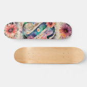 Blume für Pastell- und Jewel Tone Skateboard (Horizontal)
