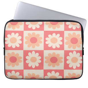 Blume für Peach Fuzz und Orange Retro Laptopschutzhülle