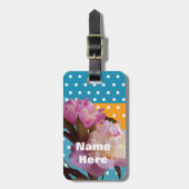 Blume für Peony Dots, Bezeichnung Gepäckmarken Gepäckanhänger (Vorderseite vertikal)