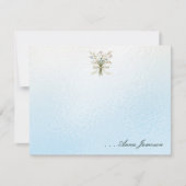 Blume für personalisierte Namensfelder Mitteilungskarte (Vorderseite)