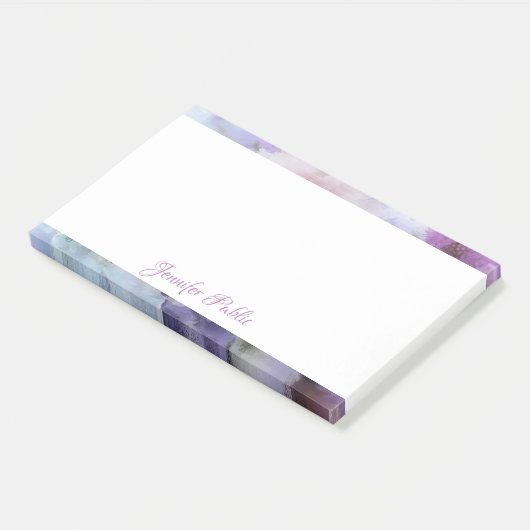 Blume für personalisiertes Handskripttext Post-it Klebezettel (angewinkelt)