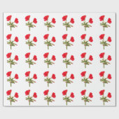 Blume für Red Geranium Geschenkpapier (Flach)